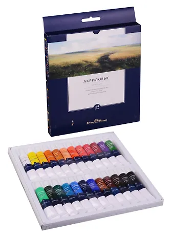Краски акриловые 24 цвета х 12мл в тубах